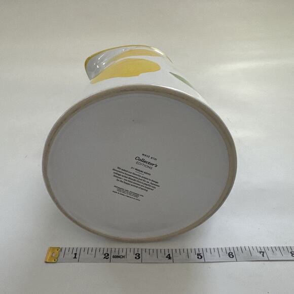 Retired West Elm Collector's Edition Pitcher by Mizuki Goto Farmhouse Lemons Jug - Picture 7 of 9